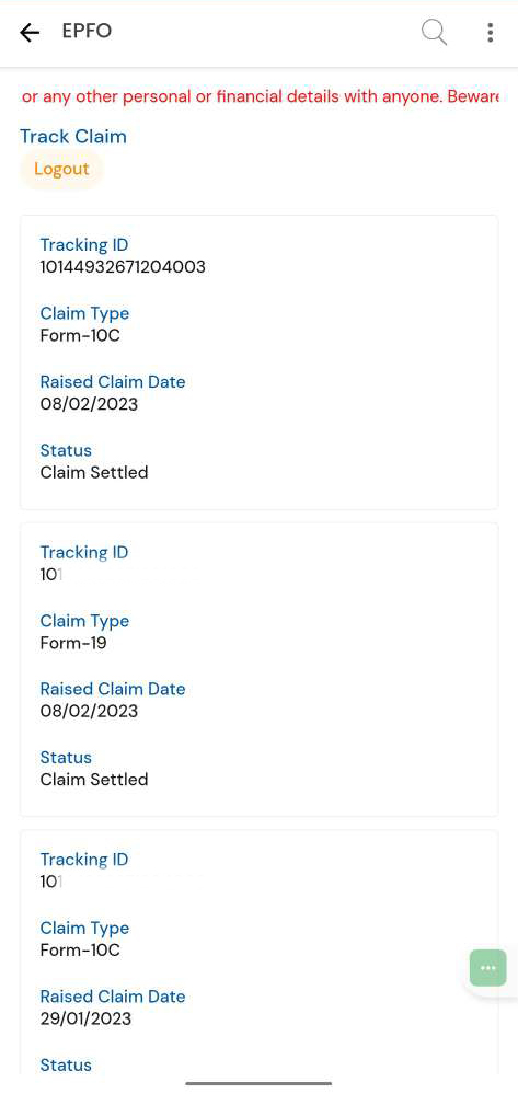 Step 5 - Track Claim Status