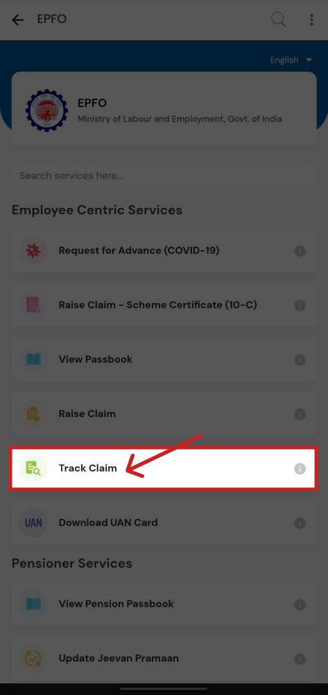 Step 4 - Click Track claim Button