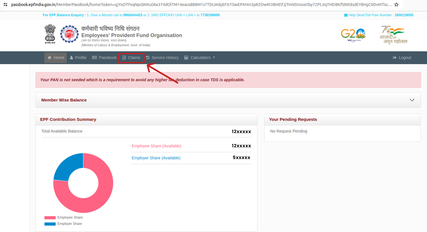 Step 6 - Click Claims