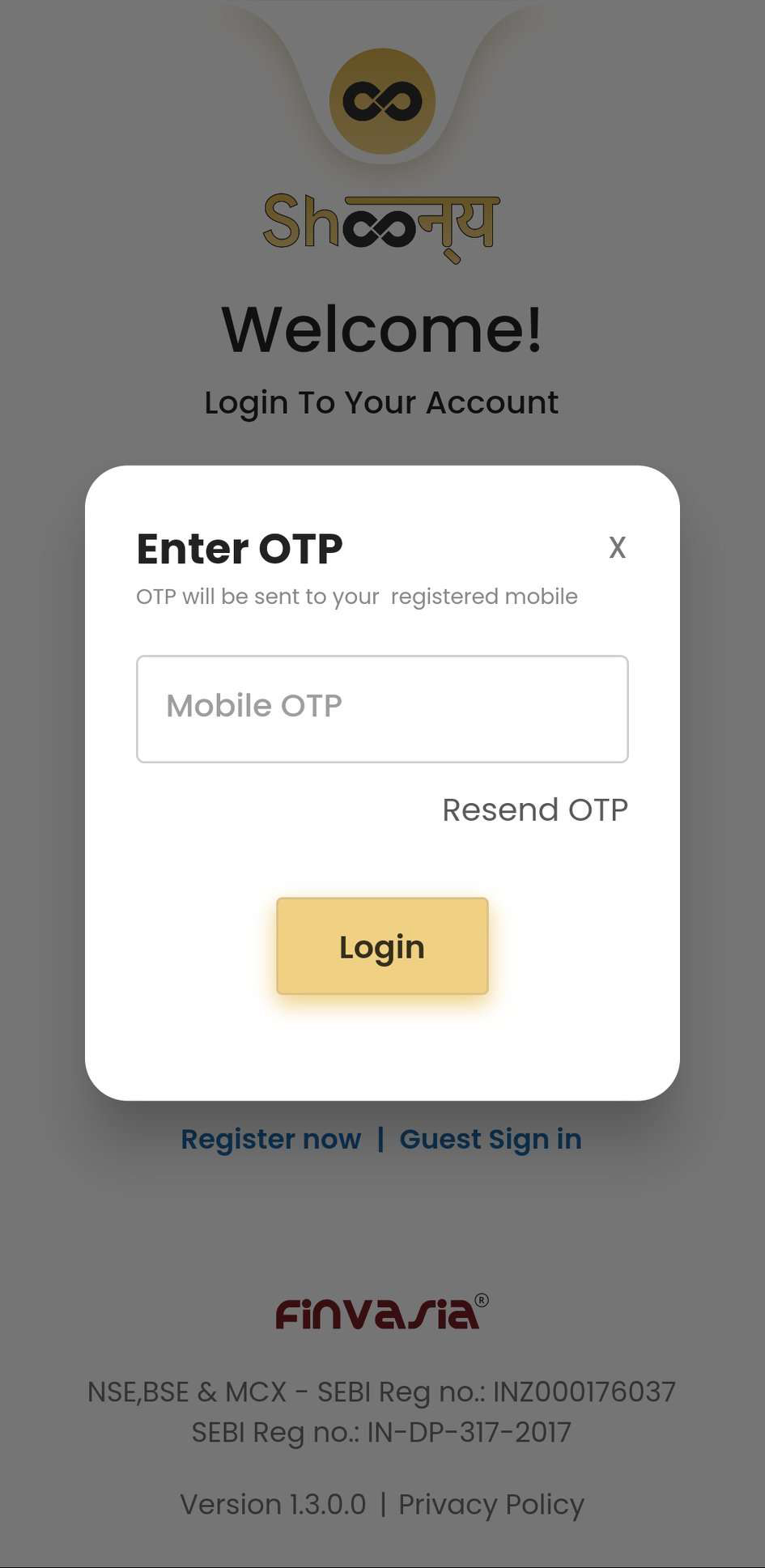Image 2- OTP sent on Registered Mobile Number