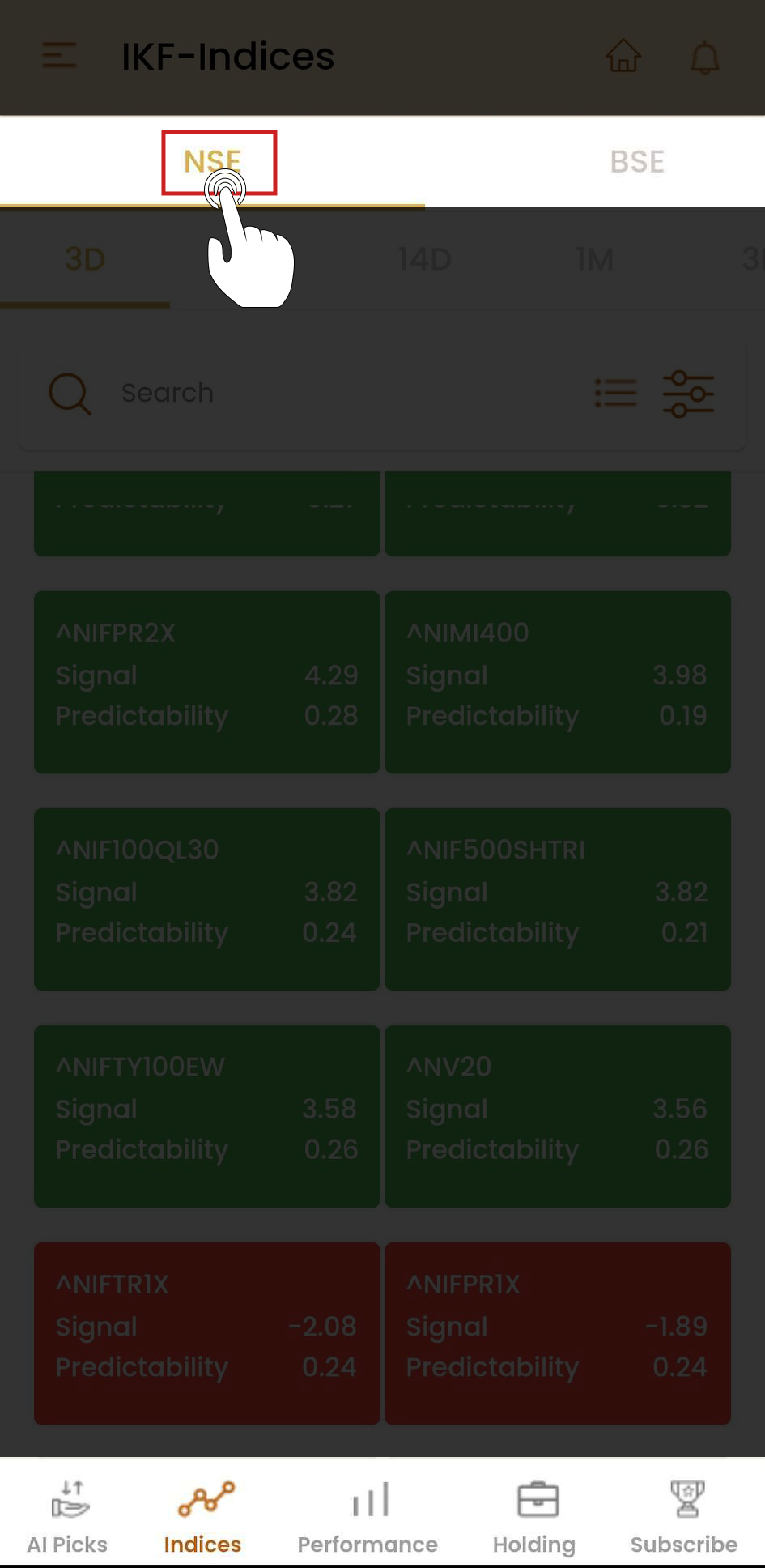 Image 9- Indices Tab