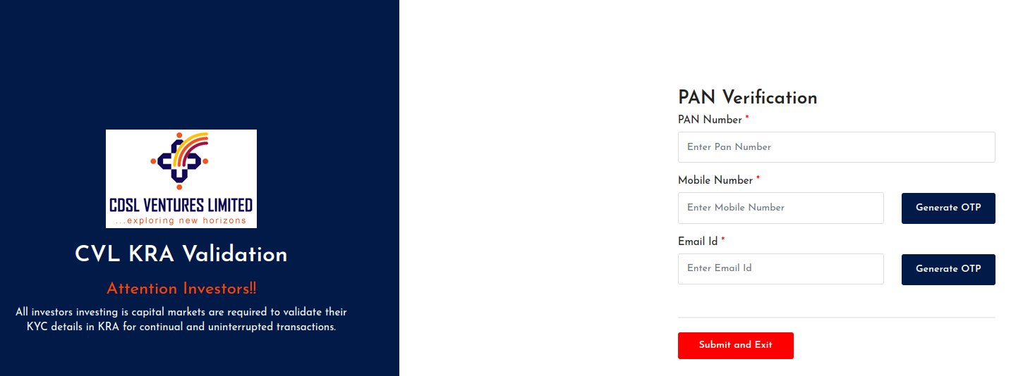 CVL KRA KYC portal