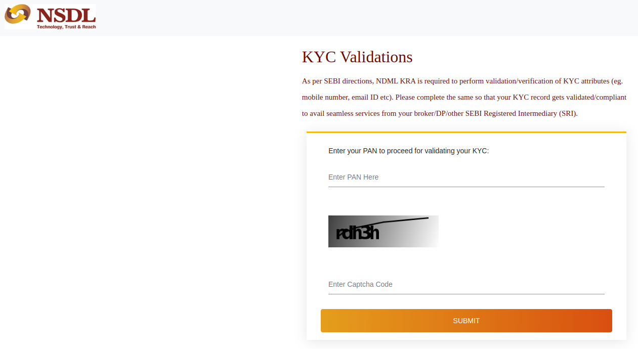 NDML KRA KYC Validation