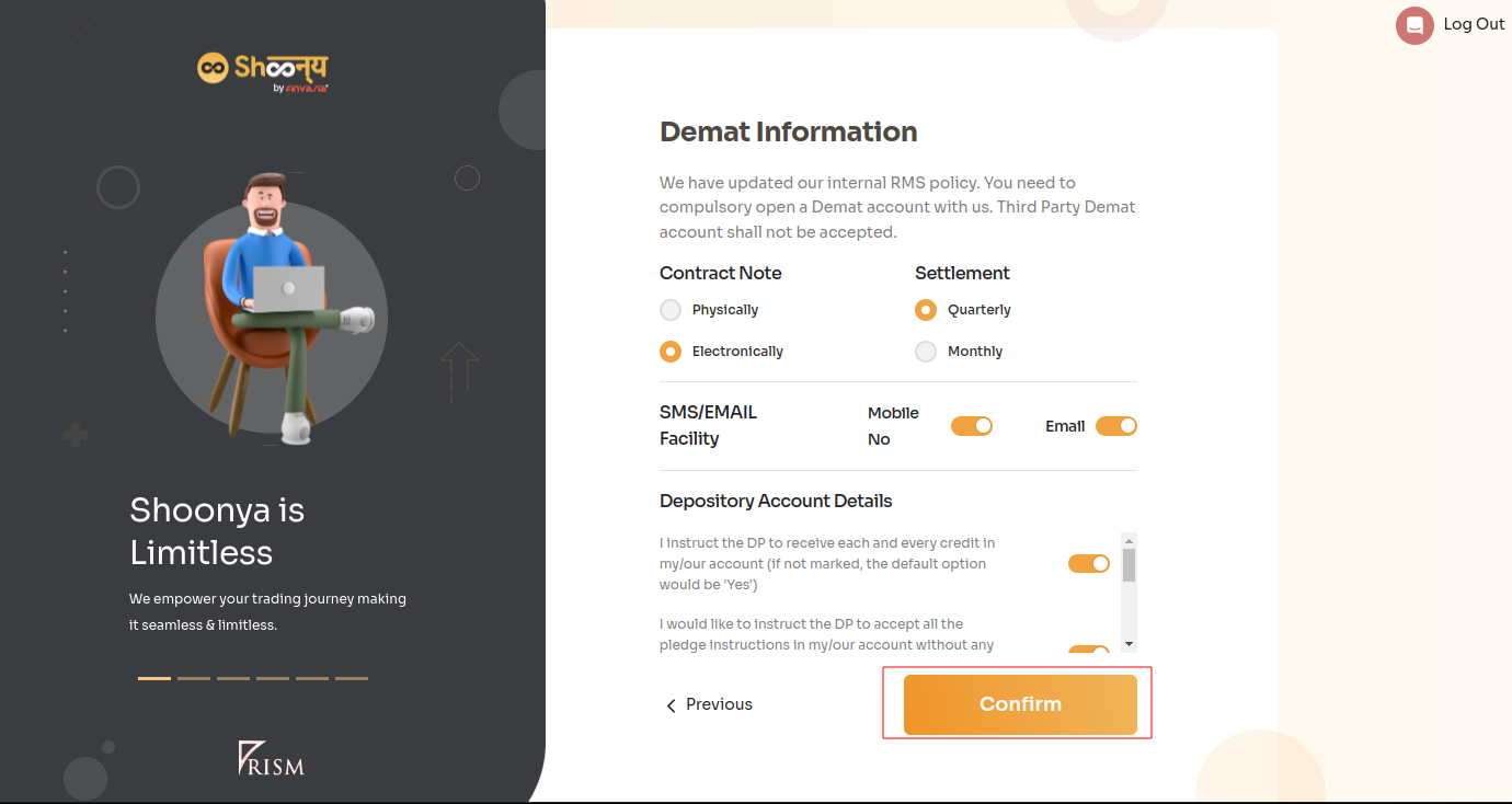 Step-4.2 Demat information