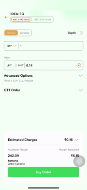 Market Depth in the Order Window and Order Execution