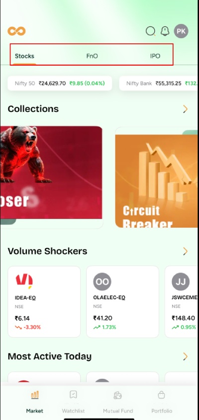New Dashboards for Stocks, FnO, and IPO